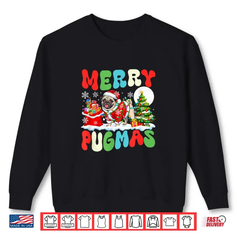 Merry Pugmas Christmas Santa Pug Colorful Costume Owner Shirt 2 Sweatshirt Merry Pugmas Christmas Santa Pug Colorful Costume Owner Shirt