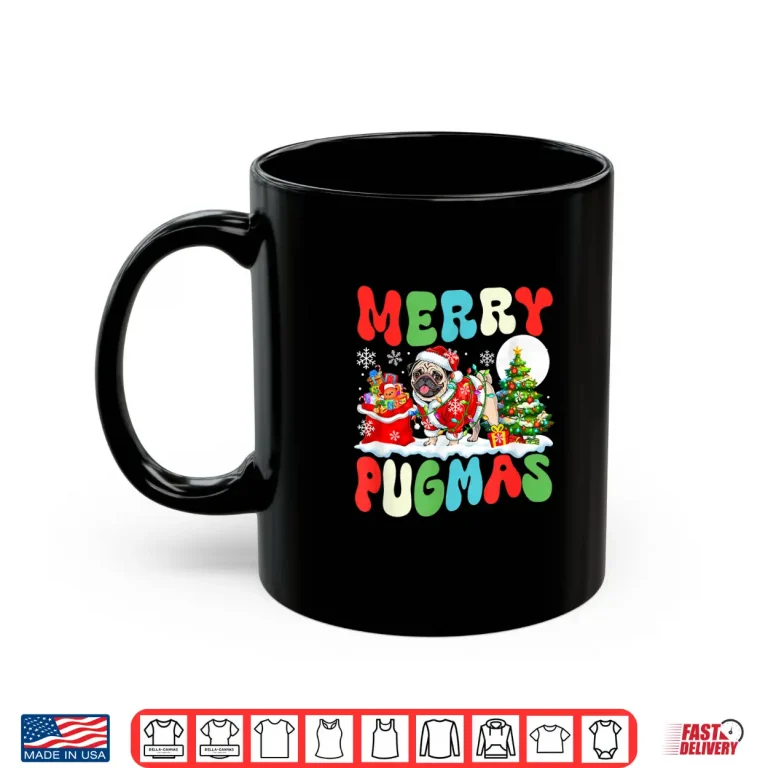 Merry Pugmas Christmas Santa Pug Colorful Costume Owner Shirt 3 Mug Merry Pugmas Christmas Santa Pug Colorful Costume Owner Shirt