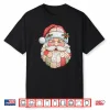 Santa Claus Face Patchwork Folk Art Christmas Xmas Shirt