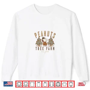 Sweatshirt Snoopy Peanuts Tree Farm Christmas Retro Style Shirt