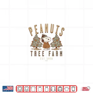 Design Snoopy Peanuts Tree Farm Christmas Retro Style Shirt