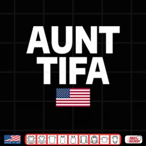 Design Aunt Tifa American Flag Shirt