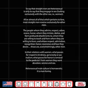 Design To Say That Straight Men Are Heterosexual Shirt