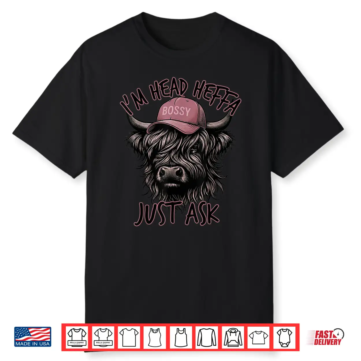 Cowgirls Highland Cow Western I’M Head Heffa Just Ask Funny Shirt Cowgirls Highland Cow Western I’M Head Heffa Just Ask Funny Shirt