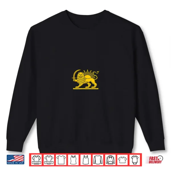 Sweatshirt Iran Flag Lion Sun Persian Pride Retro Iran Shir O Khorshid Shirt