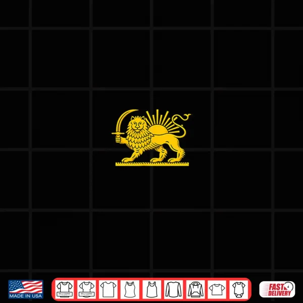 Design Iran Flag Lion Sun Persian Pride Retro Iran Shir O Khorshid Shirt