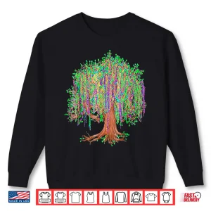 Sweatshirt Mardi Gras Tree Beads New Orleans 2026 Watercolor Festival Shirt