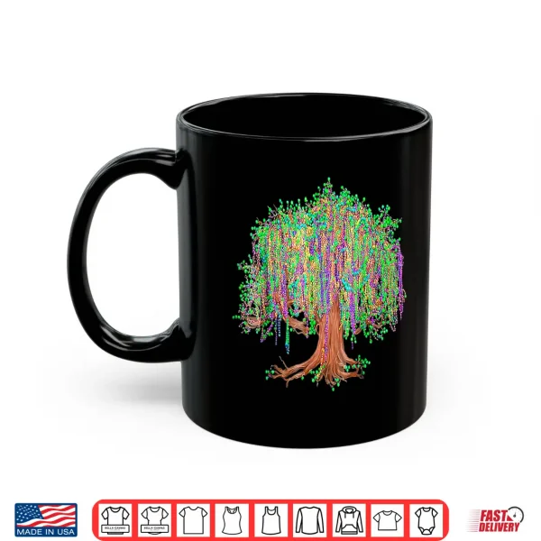 Mug Mardi Gras Tree Beads New Orleans 2026 Watercolor Festival Shirt