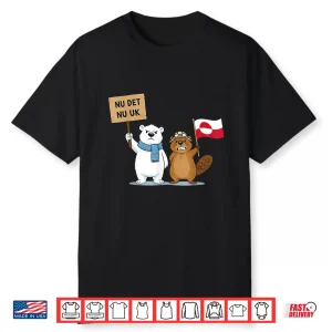 Nu Det Nu Uk Greenland Flag Polar Bear Beaver Shirt