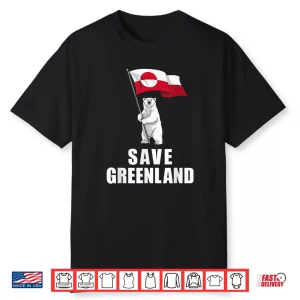 Save Greenland Flag Bear Kalaallit Greenlanders Shirt