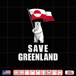 Design Save Greenland Flag Bear Kalaallit Greenlanders Shirt