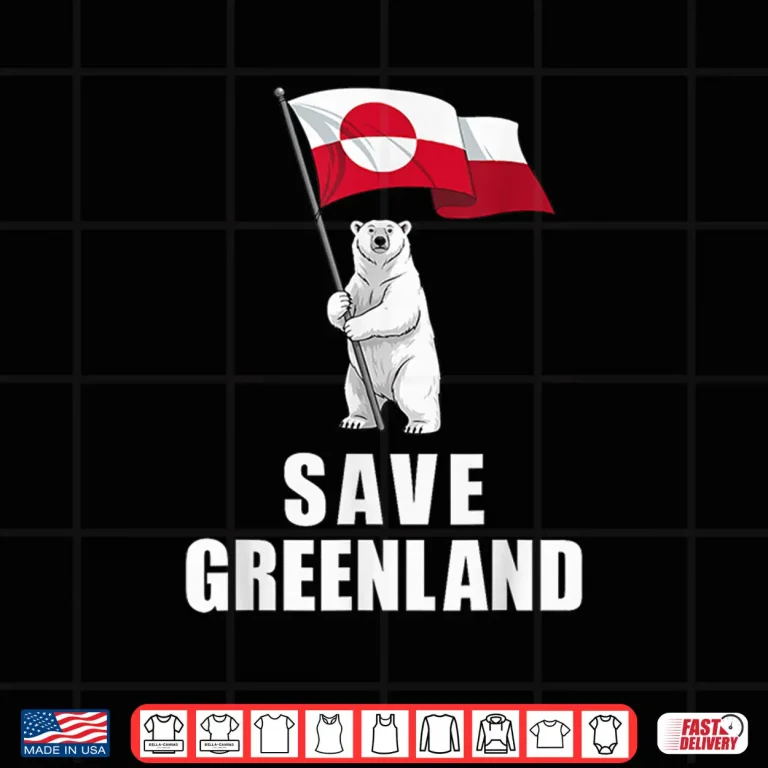 Design Save Greenland Flag Bear Kalaallit Greenlanders Shirt