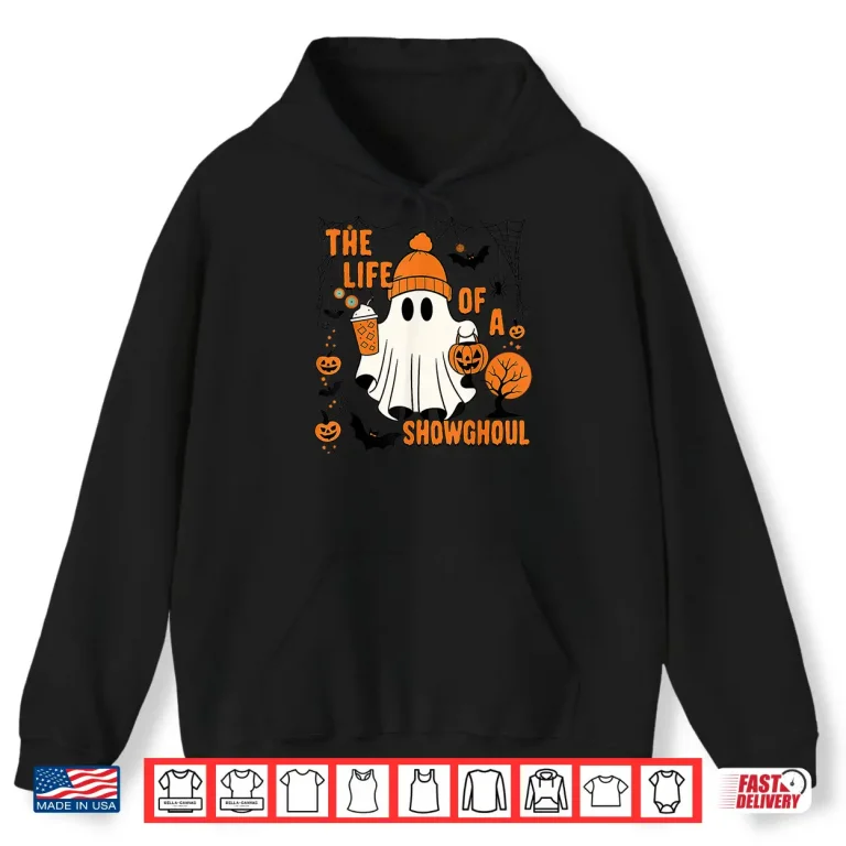 Hoodie The Life of a showghoul Halloween Costume Bow Boo Shirt