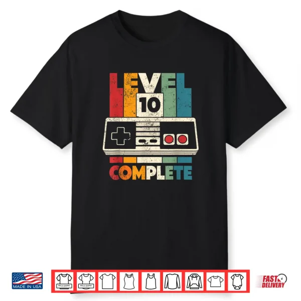 10Th Wedding Anniversary Him Her Vintage Level 10 Complete Shirt