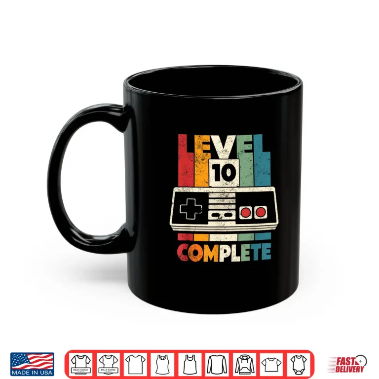 Mug 10Th Wedding Anniversary Him Her Vintage Level 10 Complete Shirt
