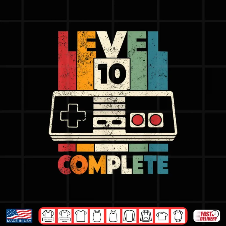 Design 10Th Wedding Anniversary Him Her Vintage Level 10 Complete Shirt