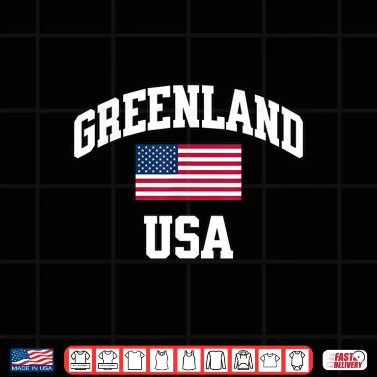 Design Funny Greenland Usa Joining United States Greenland America Shirt