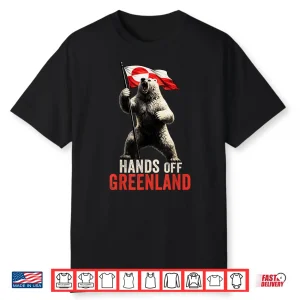 Hands Off Greenland Flag Bear Support Greenland Shirt