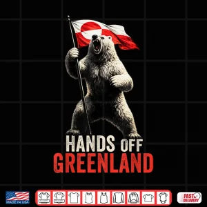 Design Hands Off Greenland Flag Bear Support Greenland Shirt