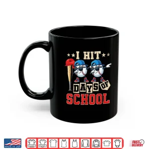 Mug I Hit 100 Days Of School Baseball Kids Boy Teacher 100Th Day Shirt