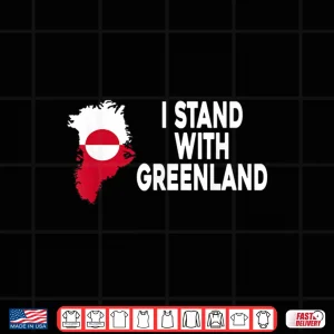Design I Stand With Greenland Support Greenlanders Greenland Flag Shirt