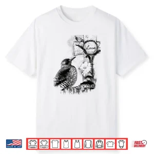Love Cross Woodpecker Sketch From Photo Shirt