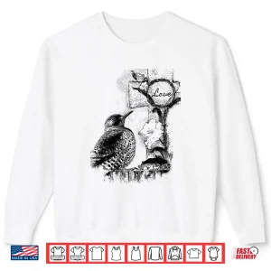 Sweatshirt Love Cross Woodpecker Sketch From Photo Shirt