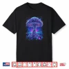 Psychedelic Glitch Mushroom   Cyberpunk Neon Nature Network Shirt