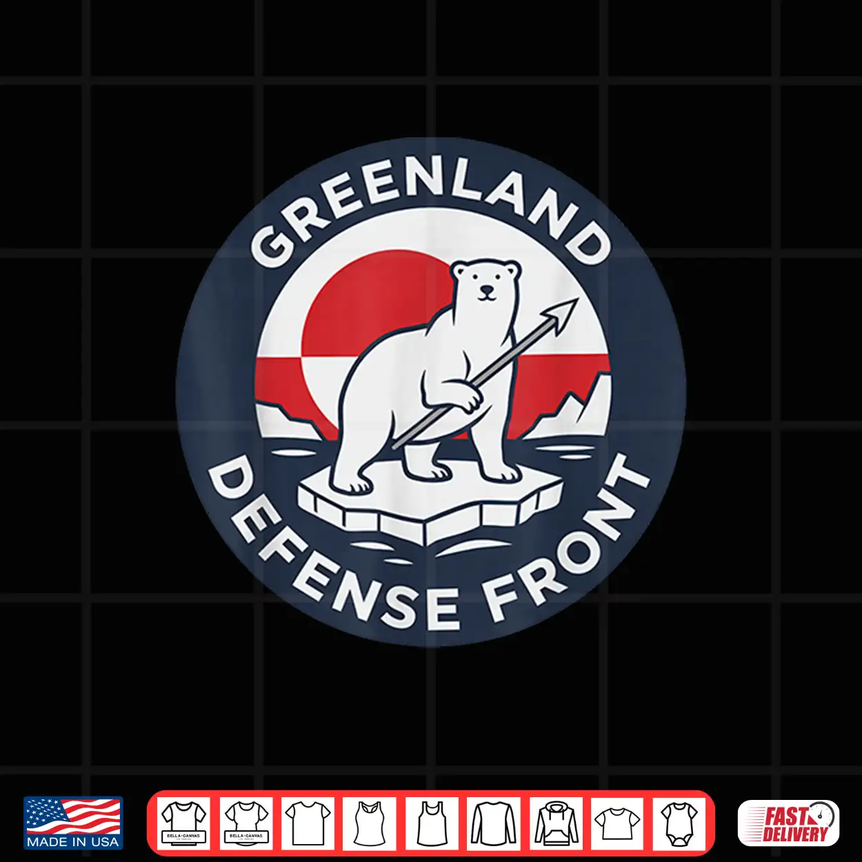 Greenland Guard Polar Bear Spear Arctic Emblem Shirt Greenland Guard Polar Bear Spear Arctic Emblem Shirt