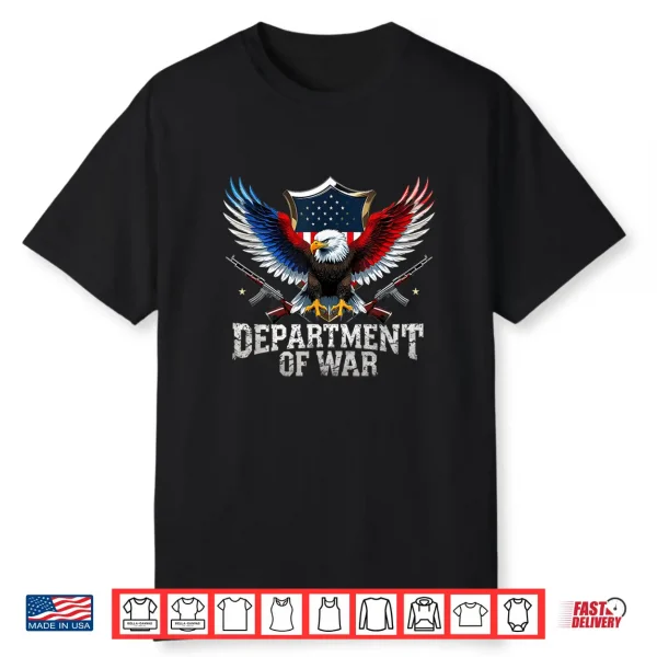 Department Of War Military Patriotic Eagle Us Flag Veteran Shirt