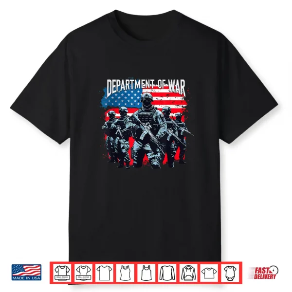 Department Of War Military Soldier Patriotic Us Flag Veteran Shirt