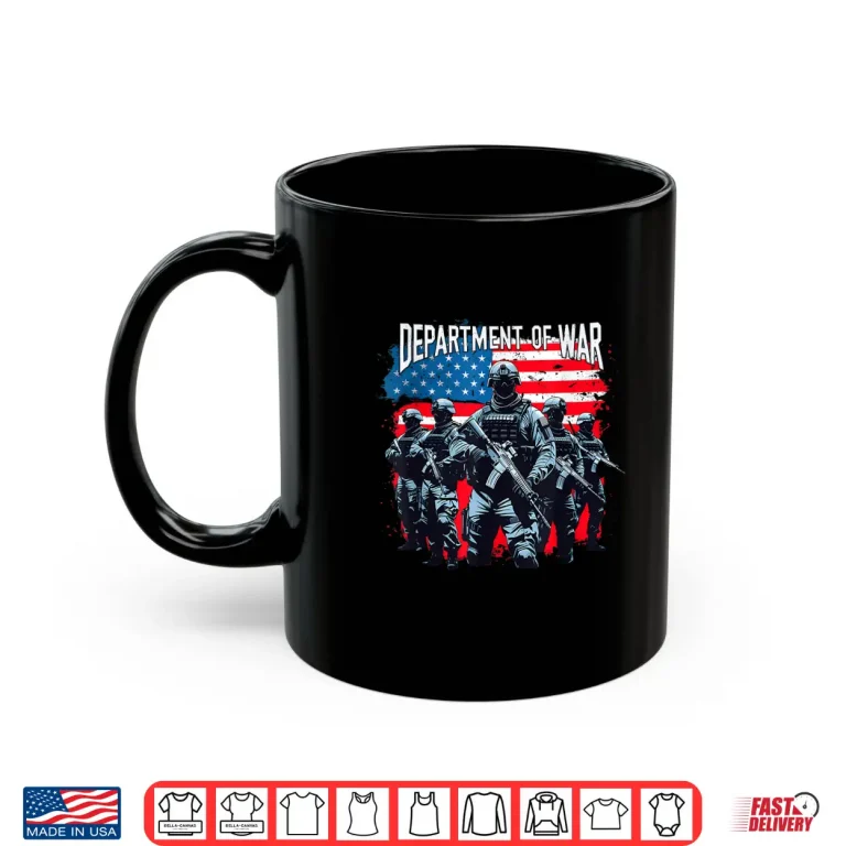 Mug Department of War Military Soldier Patriotic US Flag Veteran Shirt