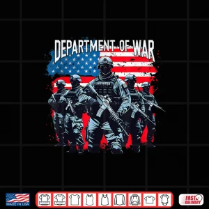 Design Department of War Military Soldier Patriotic US Flag Veteran Shirt 1