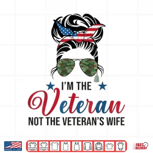 Design Im The Veteran and The Veterans Wife Female Veterans Day Shirt 1