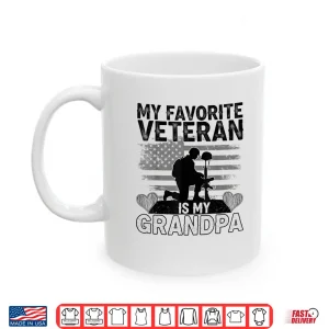 Mug My Favorite Veteran is My Grandpa American Veterans Day Shirt