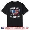 Proud Wife Of A Veteran American Flag Heart Veterans Day Shirt