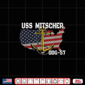 Design USS Mitscher DDG 57 Destroyer Veteran Day Father Grandpa Dad Shirt 1