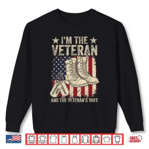 Sweatshirt Veteran Wife Proud American Veteran Wife Veterans Day Shirt 1