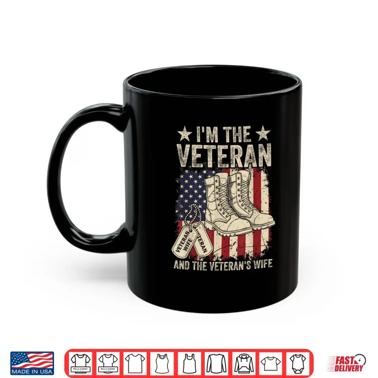 Mug Veteran Wife Proud American Veteran Wife Veterans Day Shirt