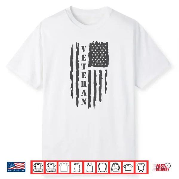 Veteran American Flag Memorial Day Patriotic Soldiers Army Shirt