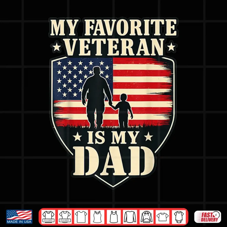 Design Veterans Day My Favorite Veteran is My Father Proud Kids Shirt 1