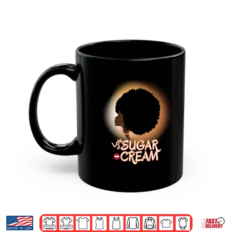 Mug African American Black British Afro Latina Woman with Afro Shirt