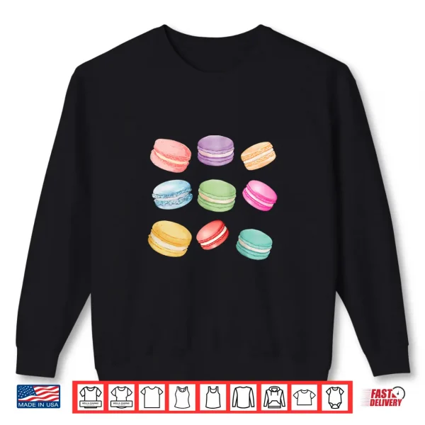 Sweatshirt Macaron Cookies Retro Trendy Artistic Pastel Foodie Cute Shirt