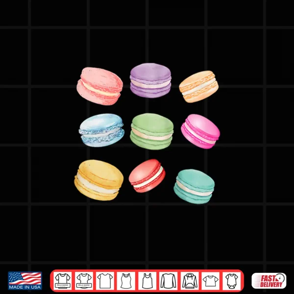 Design Macaron Cookies Retro Trendy Artistic Pastel Foodie Cute Shirt