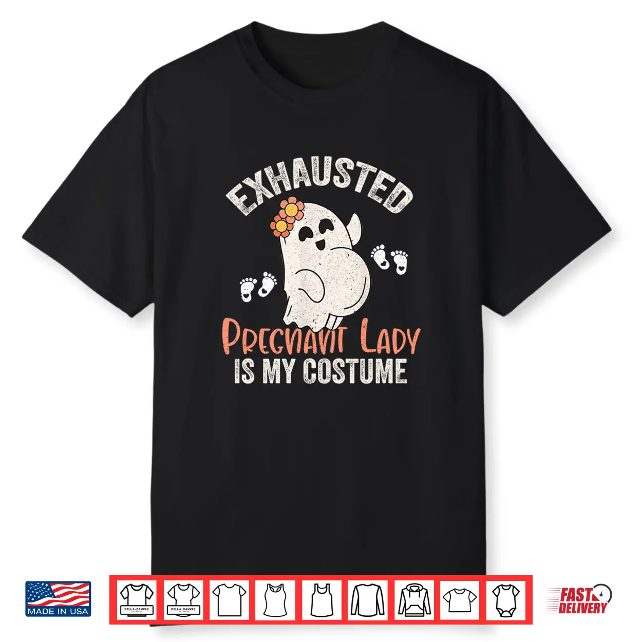 Exhausted Pregnant Lady Is My Costume Halloween Pregnancy Shirt Exhausted Pregnant Lady Is My Costume Halloween Pregnancy Shirt