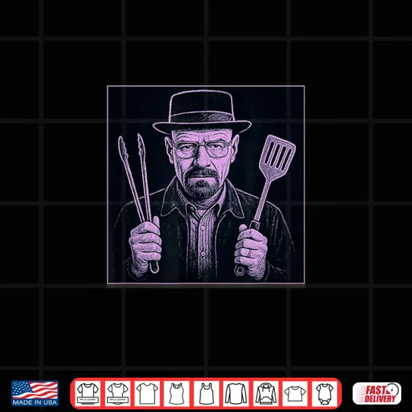 Design Grill Science Master Cook with Hat Tongs Spatula Shirt