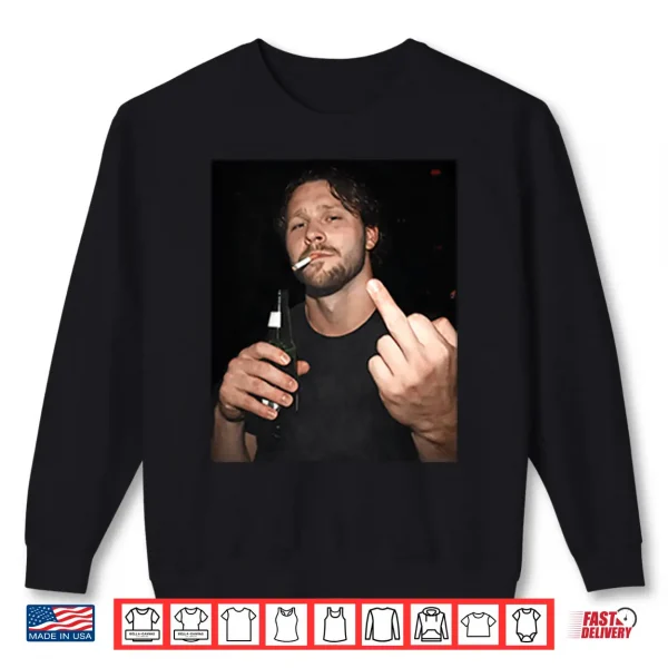 Josh Allen Middle Finger Shirt 2 Sweatshirt Josh Allen Middle Finger Shirt