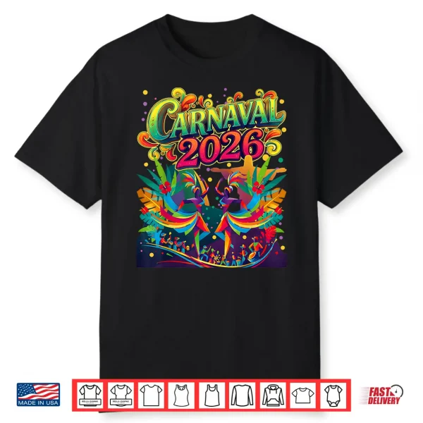 Carnaval 2026 Mardi Gras 2026 Mens Womens Adults Matching Shirt