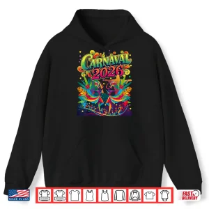 Hoodie Carnaval 2026 Mardi Gras 2026 Mens Womens Adults Matching Shirt