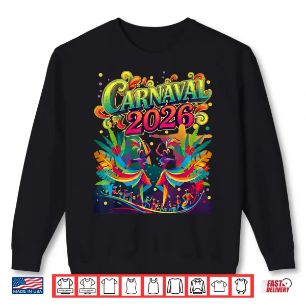 Sweatshirt Carnaval 2026 Mardi Gras 2026 Mens Womens Adults Matching Shirt